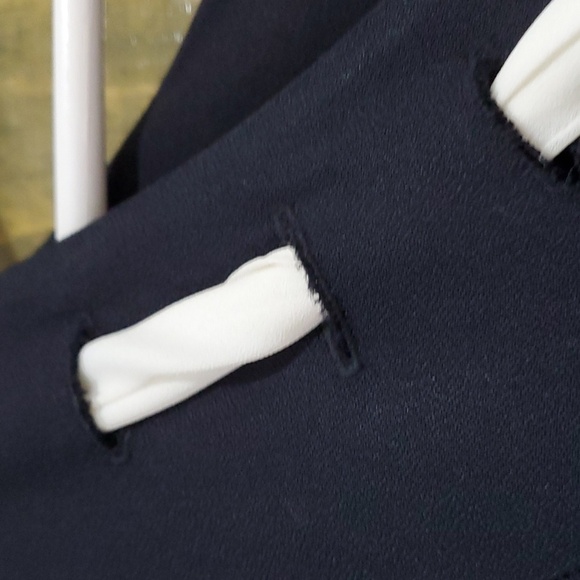 80s BLACK WHITE LONG SLEEVE JUMPER, WIDE LEG, SIZE 10 JUMPSUIT, ROMPER - Picture 3 of 9